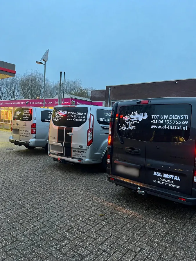 Het wagenpark van A&L Installaties